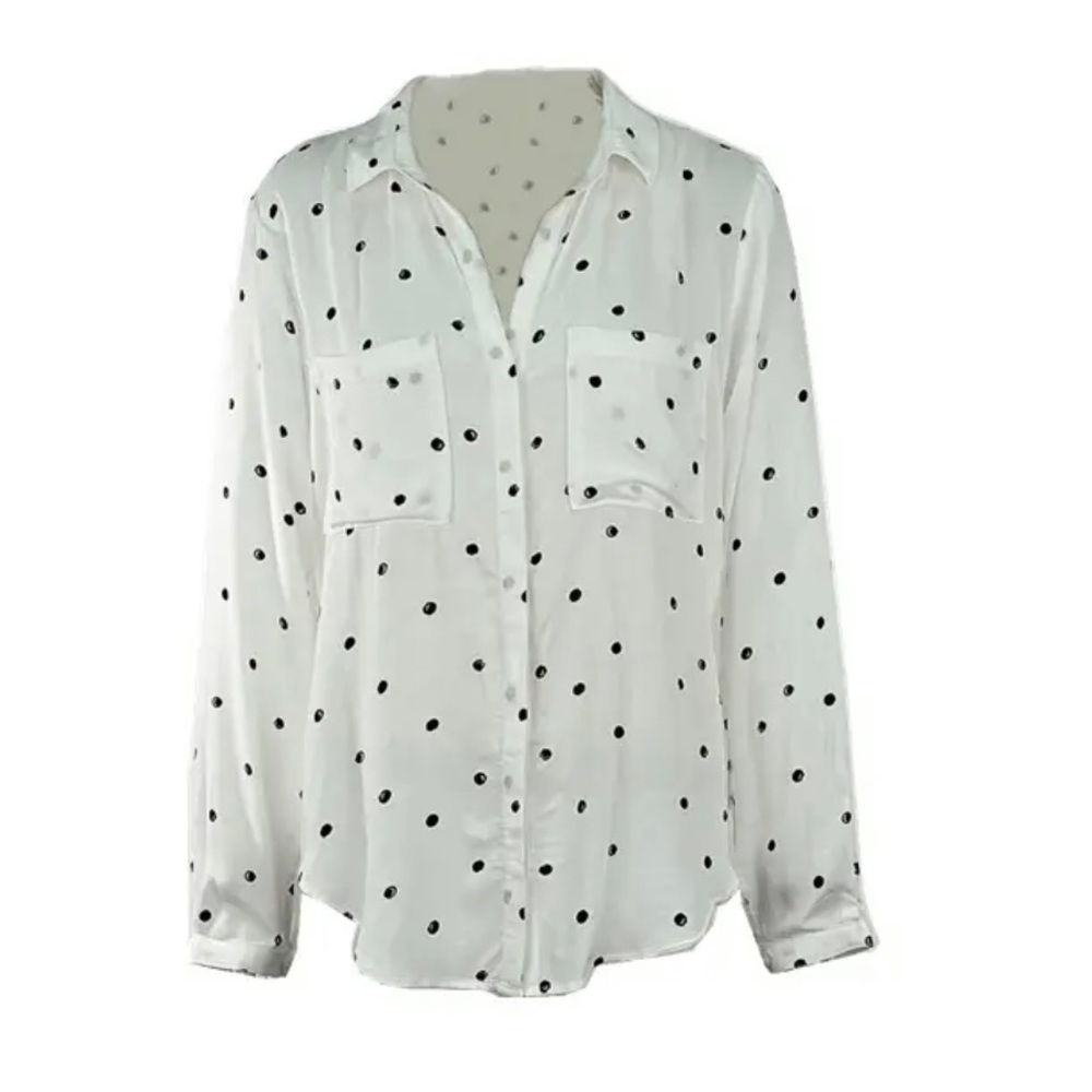 Anthropologie - Cloth & Stone - Polka Dot Button Down Top